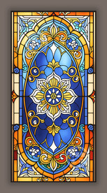 阿拉伯风情教堂蒂凡尼玻璃图案