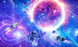 太空人星空背景