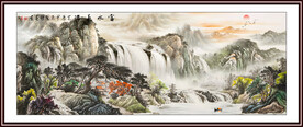 山水画聚宝盆