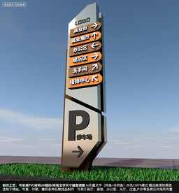 大型商场景区停车场精神堡垒导视