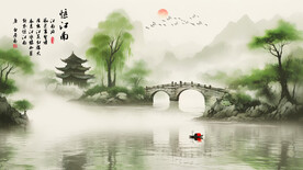水墨画山水画