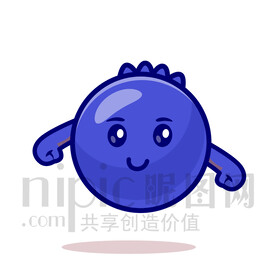 可爱卡通蓝莓