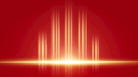 通用金色闪亮光线红色舞台背景