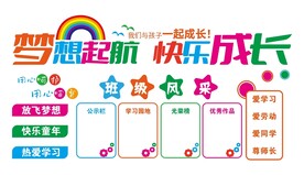 梦想启航校园文化墙学习园地设计