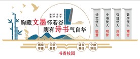 书香校园古典阅读文化墙设计