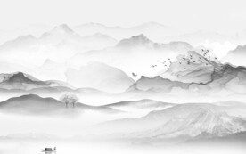 简约 新品中式山水 TIF分层