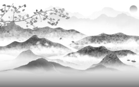 高清 最新中式山水 TIF分层