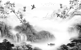 大气 最新中式山水 TIF分层