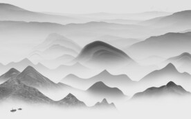 新款 客厅灰色山水 TiF分层