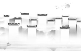 现代 客厅灰色山水 TiF分层