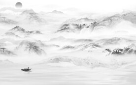 现代 奢雅灰色山水 TIF分层