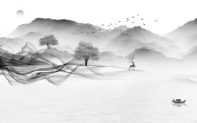 高档 别墅灰色山水 TIF分层