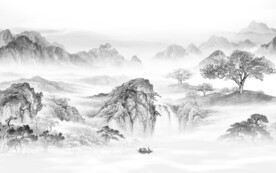 高清 极简中式山水 TiF分层