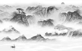 高雅 极简中式山水 TiF分层