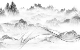 现代 新传灰色山水 TIF分层