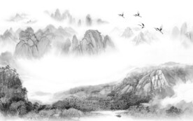 大气 高端灰色山水 TIF分层