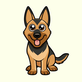 矢量动物宠物犬科小狗