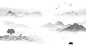 高清 灰色高端墙画 TIf分层