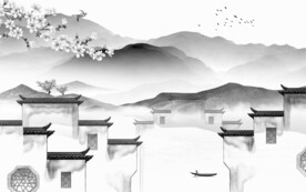 人气 灰色高端墙画 TIf分层