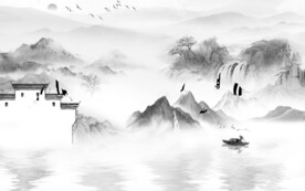 高雅 意境灰色山水 TiF分层