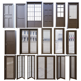 单开双开平开门组合