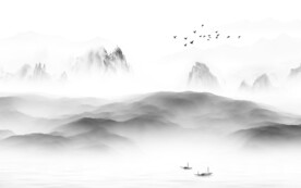 别墅 灰色高雅山水 TiF分层