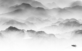 极简 灰色高雅山水 TiF分层