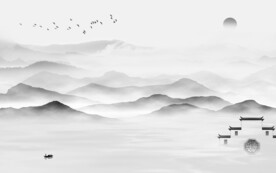 新款 灰色高雅山水 TiF分层