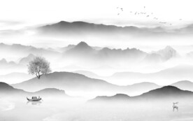 人气 灰色高雅山水 TiF分层