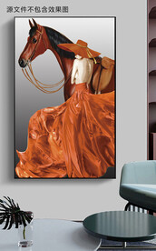 爱马仕宫廷女郎装饰画