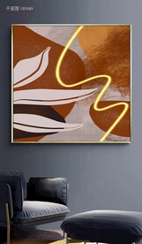 现在抽象几何艺术装饰画