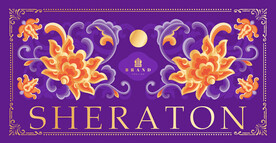 中秋中式花卉插画