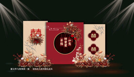 红色香槟婚礼效果图