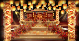 传统中式宫廷风婚礼效果图