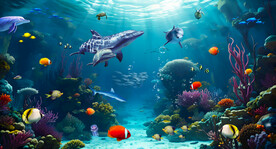 海底世界展板背景