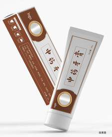中药牙膏-内有软管AI展开图
