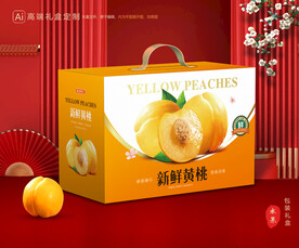 黄桃包装 桃子礼盒