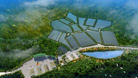 陵园公墓规划设计案例鸟瞰效果图