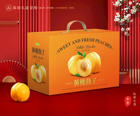黄桃包装 桃子礼盒