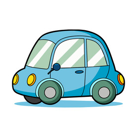 矢量车辆可爱的小汽车