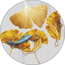 金色银杏叶装饰画