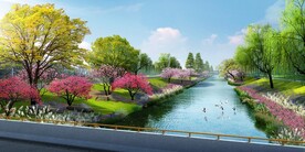 河道公园PSD文件