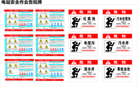 电站安全作业告知牌