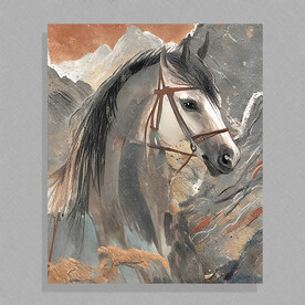 一马当先玄关画