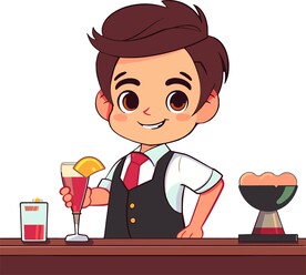 调酒师卡通形象