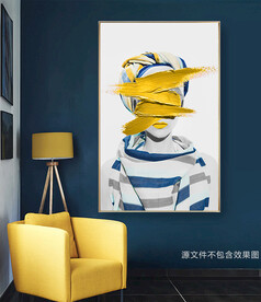 现代简约时尚女郎装饰画