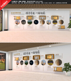 企业文化墙发展历程展板