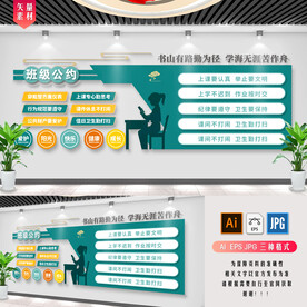 班级公约文化墙 