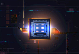半导体处理器CPU芯片科技海报