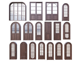 木质拱形玻璃门